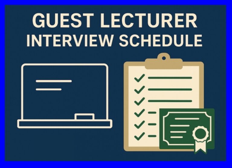 ಅತಿಥಿ ಉಪನ್ಯಾಸಕರ ಆಯ್ಕೆಗೆ ಸಂದರ್ಶನ.