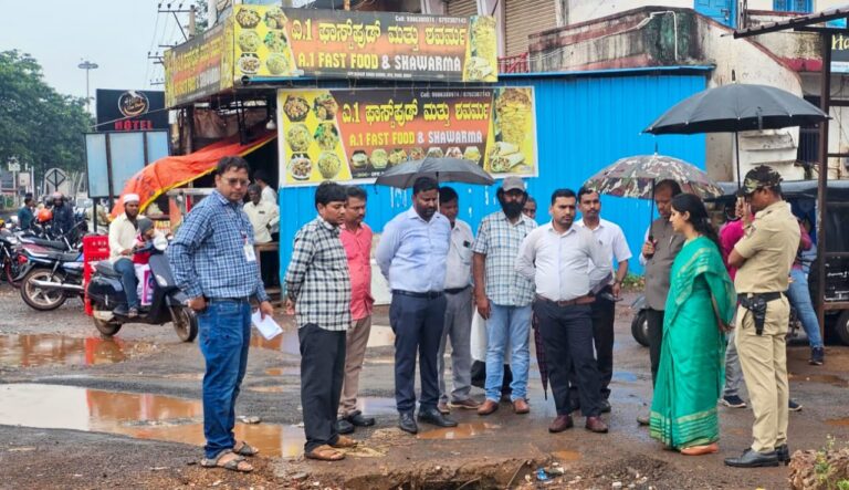 ಜಿಲ್ಲಾಧಿಕಾರಿಳಿಂದ ನಗರದ ಚರಂಡಿ ವ್ಯವಸ್ಥೆ ವೀಕ್ಷಣೆ