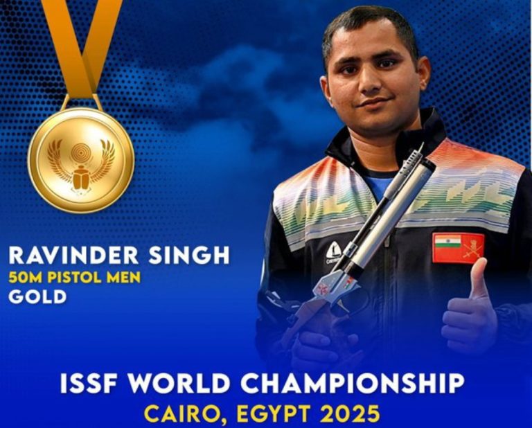 ವಿಶ್ವ ಚಾಂಪಿಯನ್‌ಶಿಪ್‌ನಲ್ಲಿ ರವೀಂದರ್ ಸಿಂಗ್ ಚಿನ್ನ ಗೆದ್ದರು