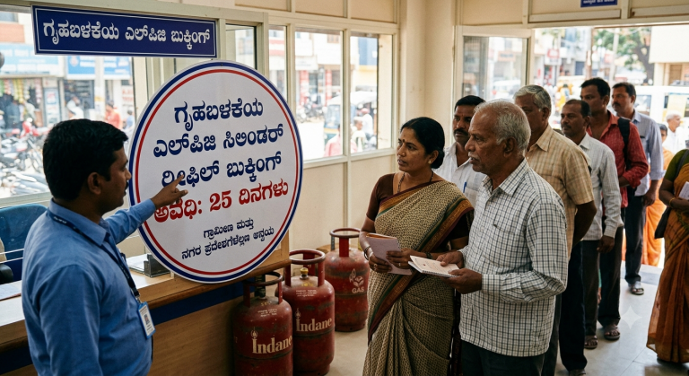 25 ದಿನಗಳ ನಂತರ ಮತ್ತೊಂದು ಸಿಲಿಂಡರ್‌ ಪಡೆಯಬಹುದು ಎಂದು:ಕೇಂದ್ರ ಸಚಿವ ಸುರೇಶ್ ಗೋಪಿ